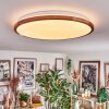 Nogueira ceiling light, Panel LED Ecru, white, 1-light source, Remote control