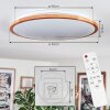 Nogueira ceiling light, Panel LED Ecru, white, 1-light source, Remote control
