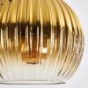 Koyoto hanging light, globe light, pendant light gold, clear, 3-light sources