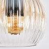 Koyoto hanging light, globe light, pendant light Amber, clear, 3-light sources