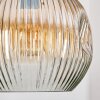 Koyoto hanging light, globe light, pendant light, Cluster pendant lamp 30 cm Amber, clear, Smoke-coloured, 3-light sources