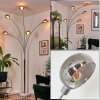 Nikkala floor lamp chrome, white, 5-light sources