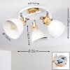 Banjul Ceiling Light Light wood, white, 3-light sources