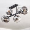 Gastor ceiling light, globe light clear, Smoke-coloured, 6-light sources