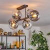 Gastor ceiling light, globe light clear, Smoke-coloured, 6-light sources