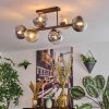 Gastor ceiling light, globe light Amber, clear, Smoke-coloured, 6-light sources