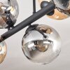 Gastor ceiling light, globe light Amber, clear, Smoke-coloured, 6-light sources