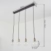 Quento Pendant Light black-gold, 4-light sources