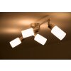 Reality ceiling spotlight stainless steel, white, 4-light sources