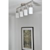 Reality ceiling spotlight stainless steel, white, 4-light sources