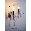 Reality lights LÜSTER wall light transparent, clear, 2-light sources