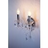 Reality lights LÜSTER wall light transparent, clear, 2-light sources