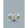 Reality LÜSTER chandelier brass, transparent, clear, 5-light sources