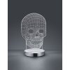Reality Skull Table Lamp LED chrome, 1-light source