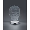 Reality Skull Table Lamp LED chrome, 1-light source