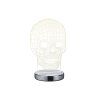 Reality Skull Table Lamp LED chrome, 1-light source
