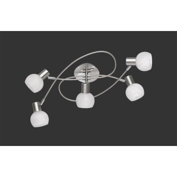 Reality Antibes Ceiling Light matt nickel, 5-light sources