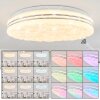 Savardeix Ceiling Light LED chrome, white, 1-light source, Remote control, Colour changer