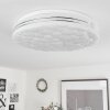 Savardeix Ceiling Light LED chrome, white, 1-light source, Remote control, Colour changer
