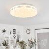 Savardeix Ceiling Light LED chrome, white, 1-light source, Remote control, Colour changer