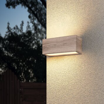 Trio lights MAYENNE wall light Light wood, 2-light sources