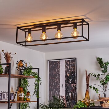 WICK Ceiling Light black, 4-light sources