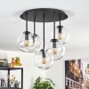 Gastor ceiling light, globe light 45 cm clear, 5-light sources