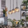Koyoto hanging light, globe light, pendant light clear, Smoke-coloured, 3-light sources