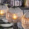 Koyoto hanging light, globe light, pendant light clear, Smoke-coloured, 3-light sources