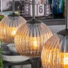 Koyoto hanging light, globe light, pendant light Amber, 3-light sources