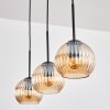 Koyoto hanging light, globe light, pendant light Amber, 3-light sources