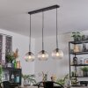 Koyoto hanging light, globe light, pendant light clear, 3-light sources