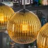 Koyoto hanging light, globe light, pendant light gold, clear, 3-light sources