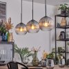Koyoto hanging light, globe light, pendant light clear, Smoke-coloured, 3-light sources