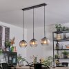Koyoto hanging light, globe light, pendant light clear, Smoke-coloured, 3-light sources