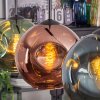 Ripoll hanging light, globe light, pendant light blue, green, coppery, 3-light sources