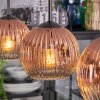 Ripoll hanging light, globe light, pendant light clear, coppery, 3-light sources