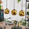 Ripoll hanging light, globe light, pendant light gold, 3-light sources