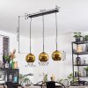 Koyoto hanging light, globe light, pendant light gold, 3-light sources