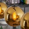 Koyoto hanging light, globe light, pendant light gold, 3-light sources