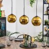 Koyoto hanging light, globe light, pendant light gold, 3-light sources