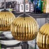 Koyoto hanging light, globe light, pendant light gold, 3-light sources
