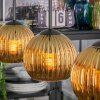 Koyoto hanging light, globe light, pendant light gold, 3-light sources