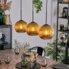 Koyoto hanging light, globe light, pendant light gold, 3-light sources