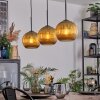 Koyoto hanging light, globe light, pendant light gold, 3-light sources