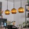 Koyoto hanging light, globe light, pendant light gold, 3-light sources