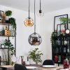 Koyoto hanging light, globe light, pendant light, Cluster pendant lamp Amber, clear, Smoke-coloured, 3-light sources