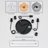 Koyoto hanging light, globe light, pendant light, Cluster pendant lamp Amber, clear, Smoke-coloured, 3-light sources