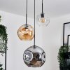Ripoll hanging light, globe light, pendant light, Cluster pendant lamp Amber, clear, Smoke-coloured, 3-light sources