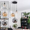 Ripoll hanging light, globe light, pendant light, Cluster pendant lamp Amber, clear, Smoke-coloured, 3-light sources